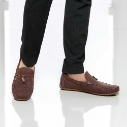 Mokasyny męskie 863 g bordo lifestyle