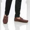 Mokasyny męskie 863 g bordo lifestyle