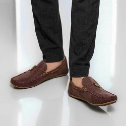 Mokasyny męskie 863 g bordo
