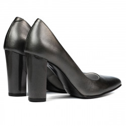 Eleganckie buty damskie 1261 szaro-perłowe