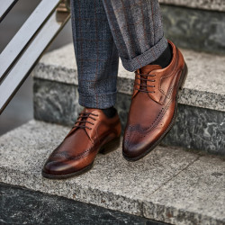 Eleganckie buty męskie 907 a brązowe lifestyle