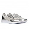 Damskie buty sportowe 6024 srebrne+białe