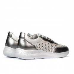 Damskie buty sportowe 6024 srebrne+białe