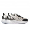 Damskie buty sportowe 6024 srebrne+białe