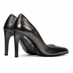 Eleganckie damskie buty 1276 srebrne perłowe