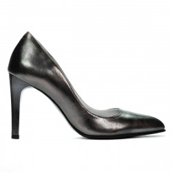 Eleganckie damskie buty 1276 srebrne perłowe