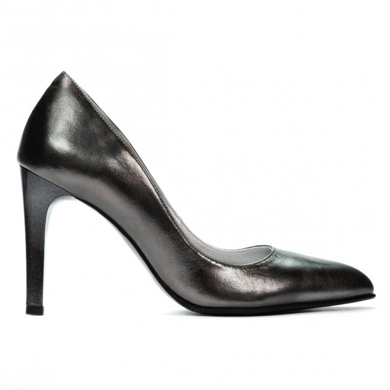 Eleganckie damskie buty 1276 srebrne perłowe