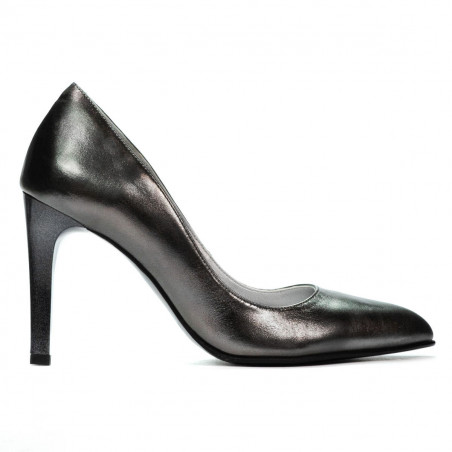Eleganckie damskie buty 1276 srebrne perłowe