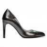 Eleganckie damskie buty 1276 srebrne perłowe