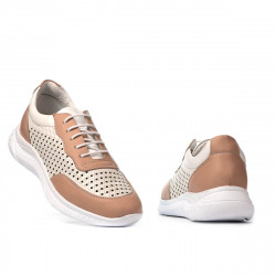 Buty sportowe damskie 6024 puder+biały
