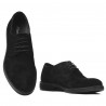 Casualne/eleganckie pantofle męskie 918 czarny welur