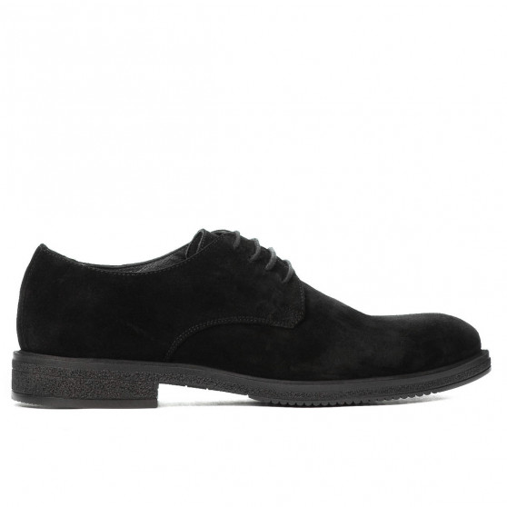 Casualne/eleganckie pantofle męskie 918 czarny welur