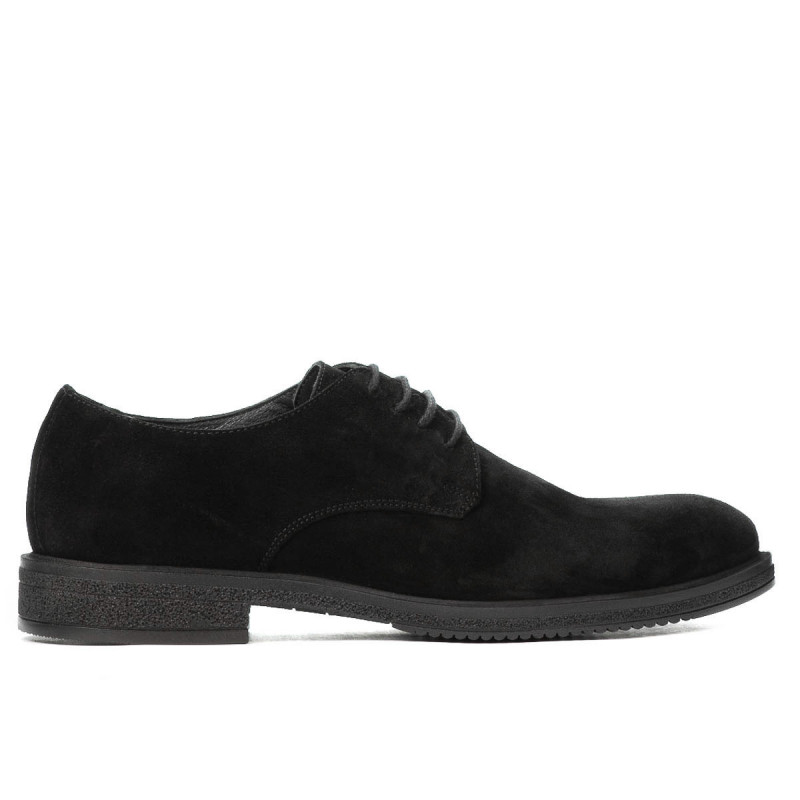 Casualne/eleganckie pantofle męskie 918 czarny welur