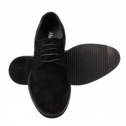 Casualne/eleganckie pantofle męskie 918 czarny welur