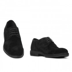 Casualne/eleganckie pantofle męskie 918 czarny welur