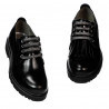 Damskie pantofle casual 6025 lakier czarny