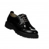 Damskie pantofle casual 6025 lakier czarny