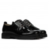 Damskie pantofle casual 6025 lakier czarny