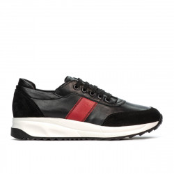 Buty sportowe damskie 6030 czarny+czerwony