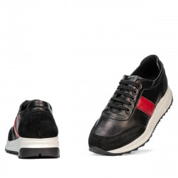 Buty sportowe damskie 6030 czarny+czerwony