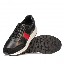 Buty sportowe damskie 6030 czarny+czerwony
