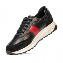 Buty sportowe damskie 6030 czarny+czerwony