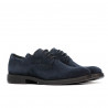 Casualne/eleganckie buty męskie 918 indygo welur