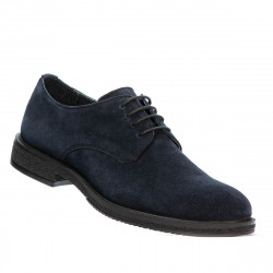 Casualne/eleganckie buty męskie 918 indygo welur