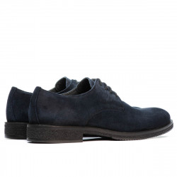 Casualne/eleganckie buty męskie 918 indygo welur