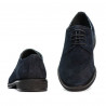 Casualne/eleganckie buty męskie 918 indygo welur