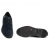 Casualne/eleganckie buty męskie 918 indygo welur