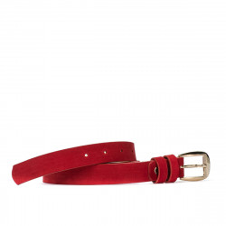 Pasek damski 01m czerwony welur