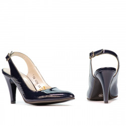 Sandały damskie 1236 lakierowane indigo