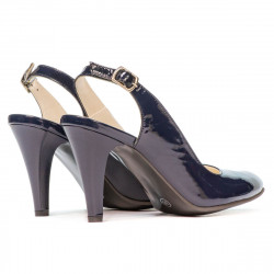 Sandały damskie 1236 lakierowane indigo
