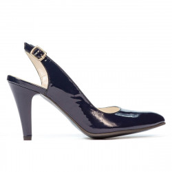 Sandały damskie 1236 lakierowane indigo