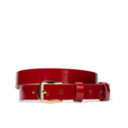 Pasek damski 01m lakierowana czerwień
