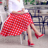 Eleganckie/casual buty damskie 1254 czerwony lakier lifestyle