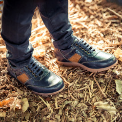 Dziecięce buty 164 granatowy+brązowy