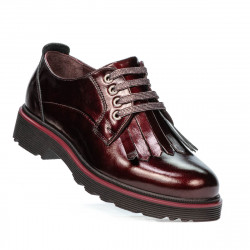 Damskie buty casual 6025 lakier bordowy