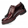 Damskie buty casual 6025 lakier bordowy