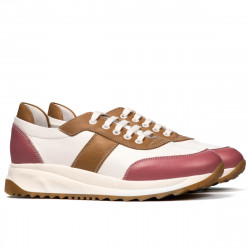 Buty sportowe damskie 6030 różowe+białe