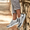 Damskie buty sportowe 6024 srebrne+białe