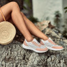 Buty sportowe damskie 6024 puder+biały