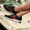 Buty sportowe damskie 6030 czarny+czerwony