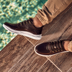 Casualne/sportowe buty męskie 917 kawa lifestyle