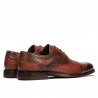 Eleganckie buty męskie 880 koniak połączony