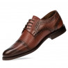 Eleganckie buty męskie 880 koniak połączony