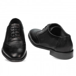 Eleganckie buty męskie 922 czarno kombinowane