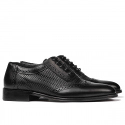 Eleganckie buty męskie 922 czarno kombinowane