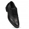 Eleganckie buty męskie 922 czarno kombinowane